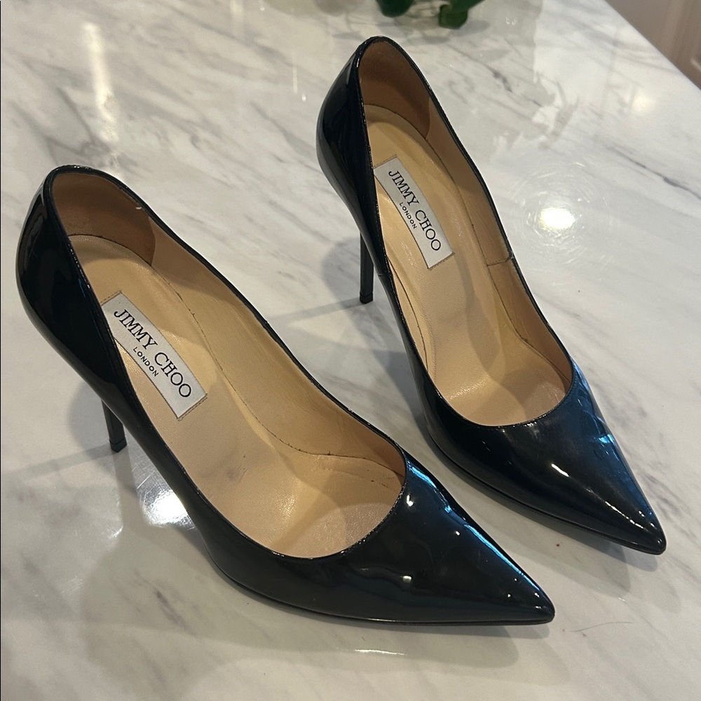 Jimmy Choo Patent Leather Heels - sz 38.5